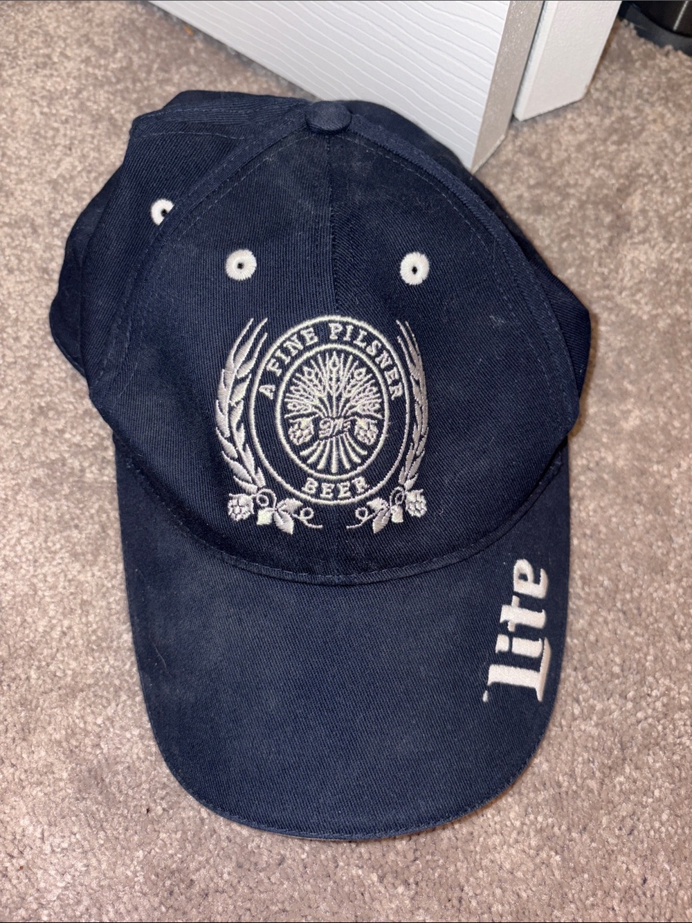 Miller Lite Navy Embroidered Baseball Cap